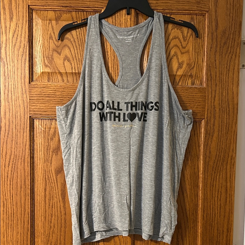Spiritual Gangster Gray Tank Top
